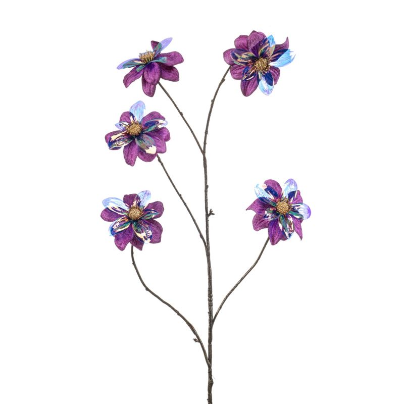 Dahlia spray x5 purple glamour 110cm