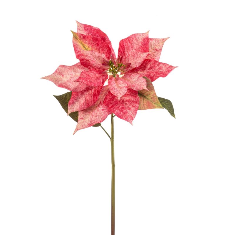 Poinsettia spray pink 65cm
