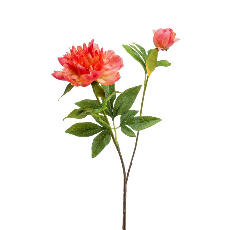 Peony sarah spray coral 73cm