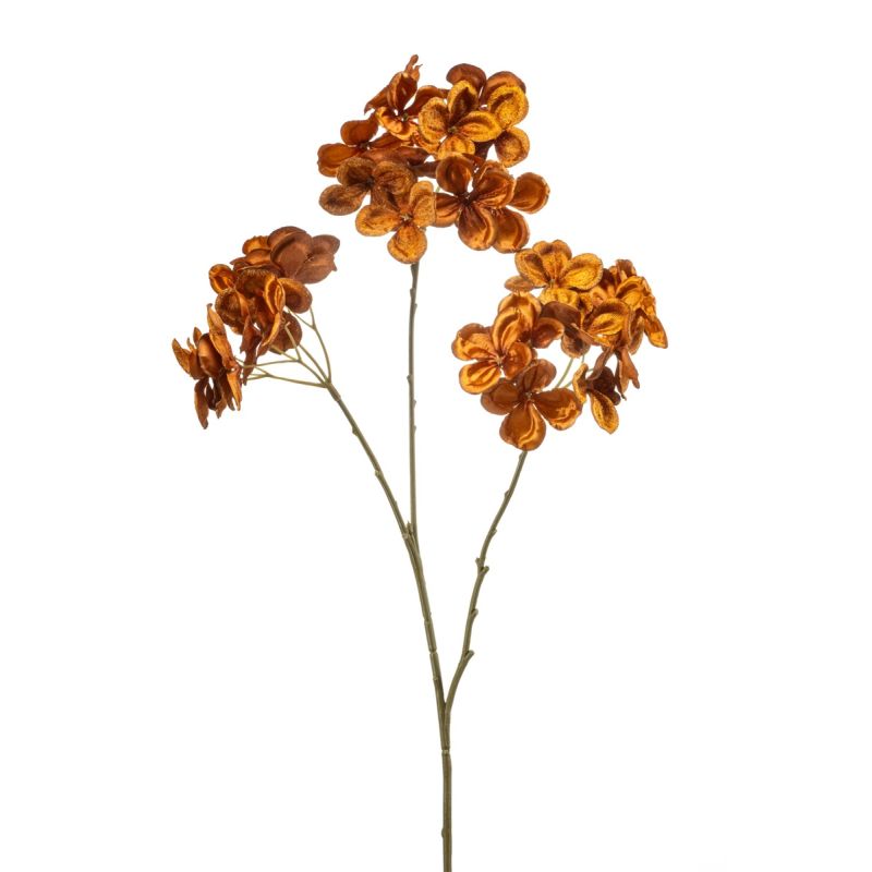 Hydrangea spray orange 72cm