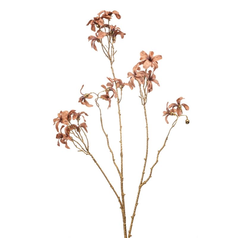 Syringa spray mauve/gold 80cm