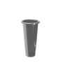 Display bucket plastic grey