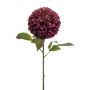 Dahlia pompon spray XL burgundy 77cm