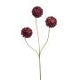 Dahlia pompon mini spray x3 burgundy 68cm
