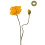 Poppy spray yellow 74cm