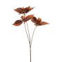 Poinsettia spray brown 90cm